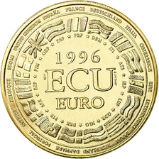 France, Medal, Ecu Europa, 1996, MS(65-70), Copper-Nickel Gilt