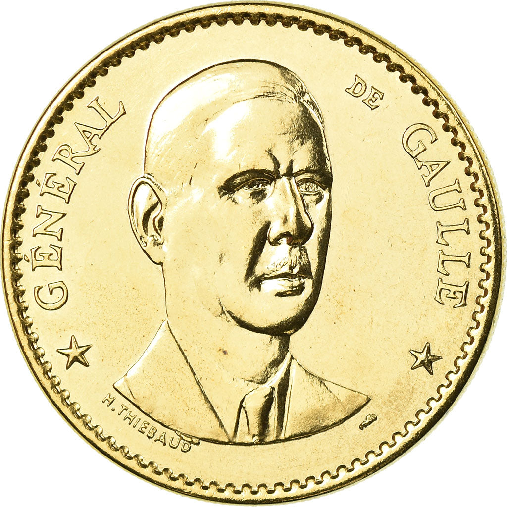 France, Médaille, Général De Gaulle, History, FDC, Copper-Nickel Gilt