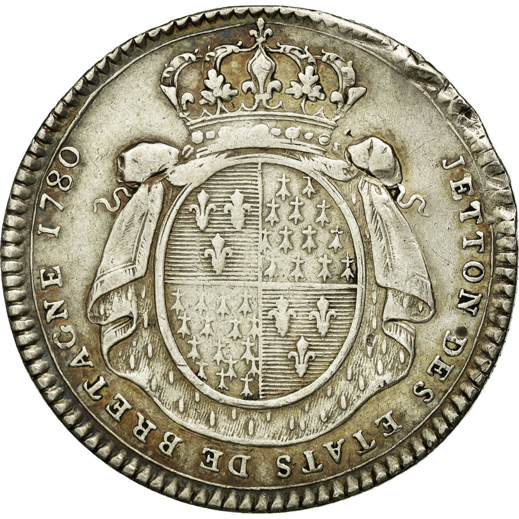 France, Token, Royal, 1780, EF(40-45), Silver, Feuardent:8789