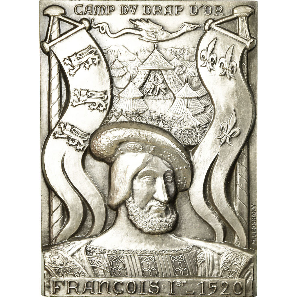 França, Medal, François Ier au Camp du Drap d'Or, 1973, Leognany, MS(63)