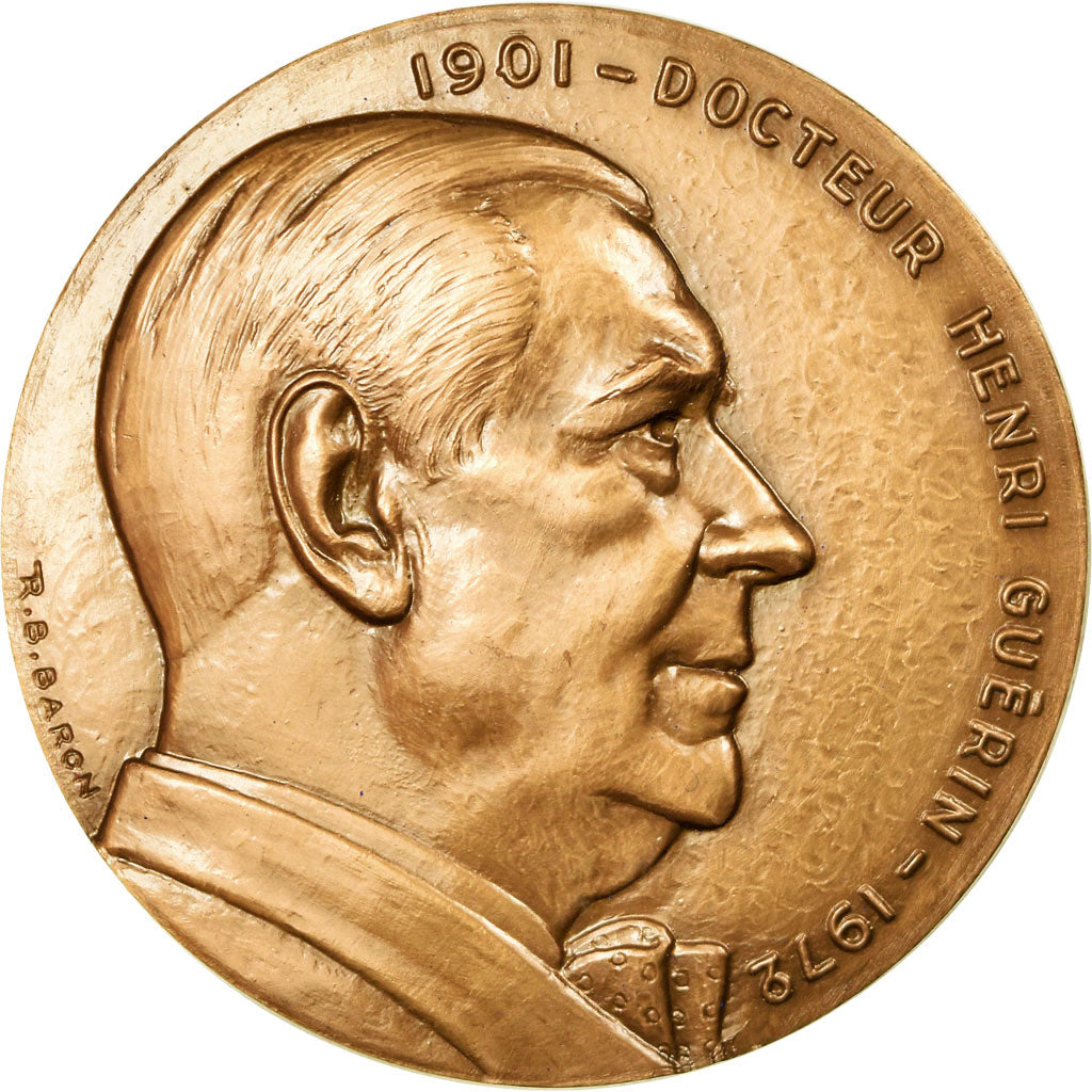 France, Medal, Docteur Henri Guérin, 1972, Baron, MS(63), Bronze