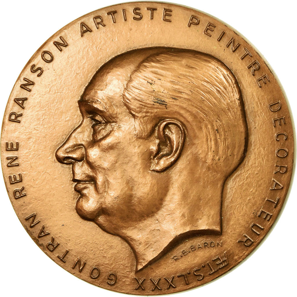 Francja, Medal, Gontran René Ranson Artiste Peintre Décorateur, 1972, Baron