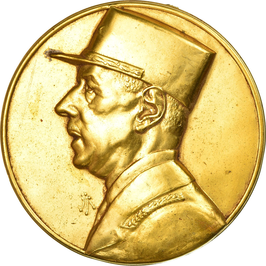 Francja, Medal, Uniface, De Gaulle, Undated, AU(55-58), Pokryty brązem