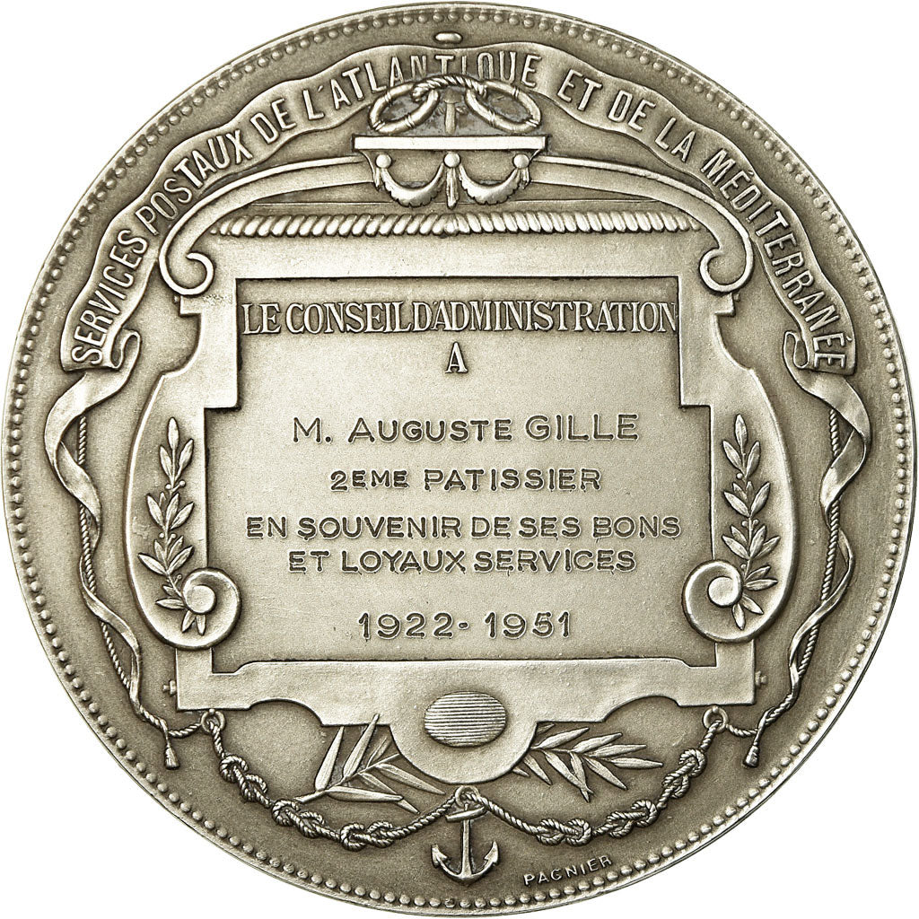 France, Medal, Compagnie Générale Transatlantique, Services Postaux, Shipping