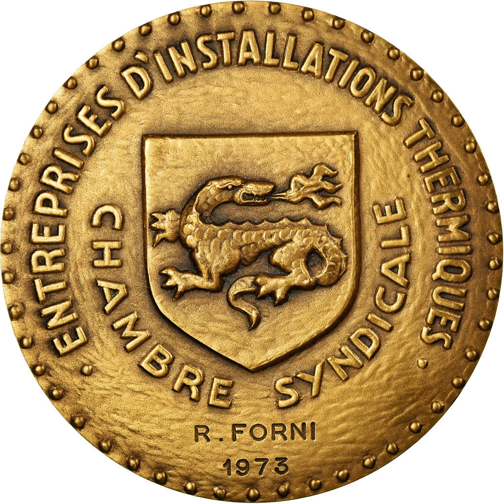 France, Médaille, Entreprises d'Installations Thermiques, Saint-Eloi, 1973