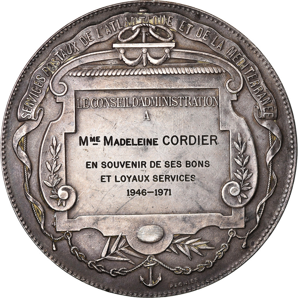France, Médaille, Compagnie Générale Transatlantique, Services Postaux