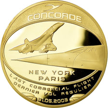 Francia, medaglia, Adieu au Concorde, Dernier Vol New-York/Paris, 2013, FDC
