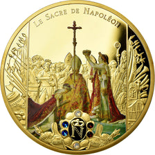 France, Médaille, Le sacre de Napoléon Ier par Pie VII, FDC, Copper Gilt