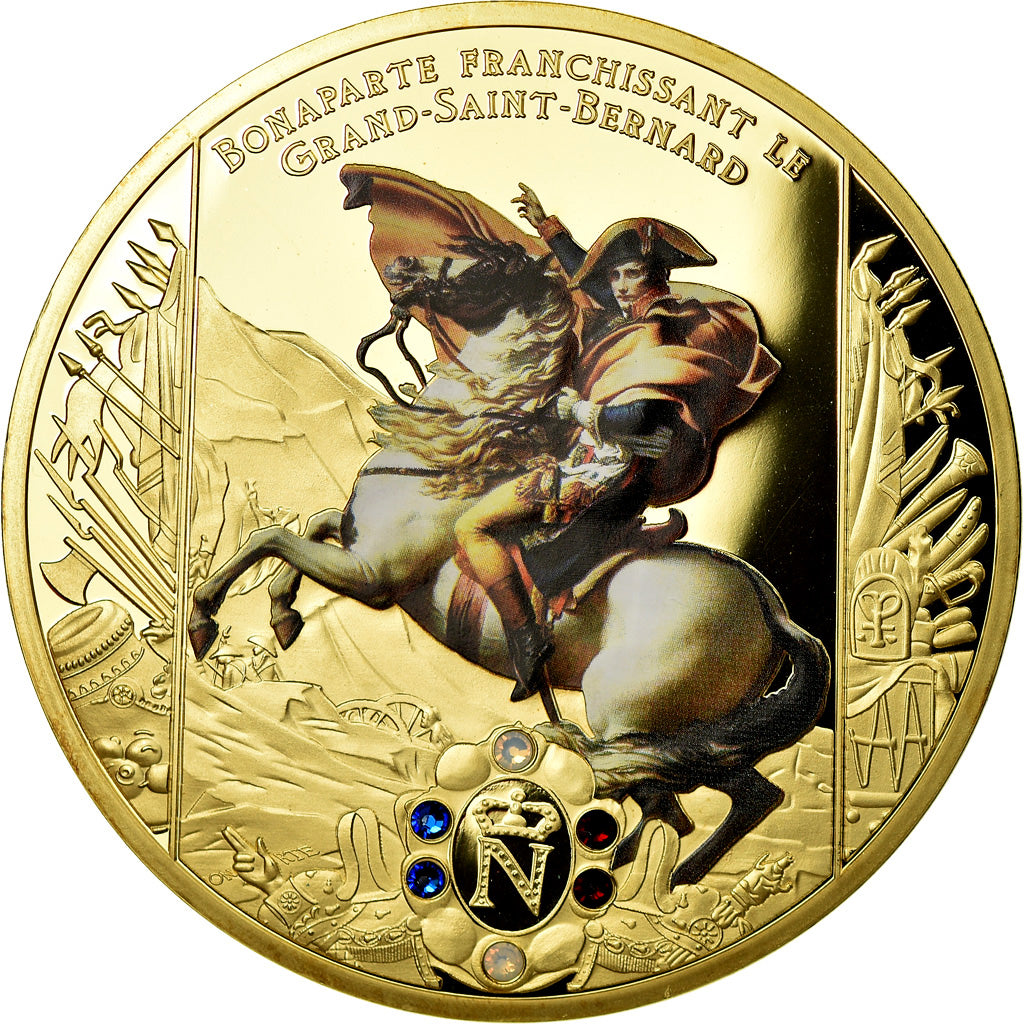 França, Medal, Napoléon Bonaparte Franchissant le Grand Saint-Bernard