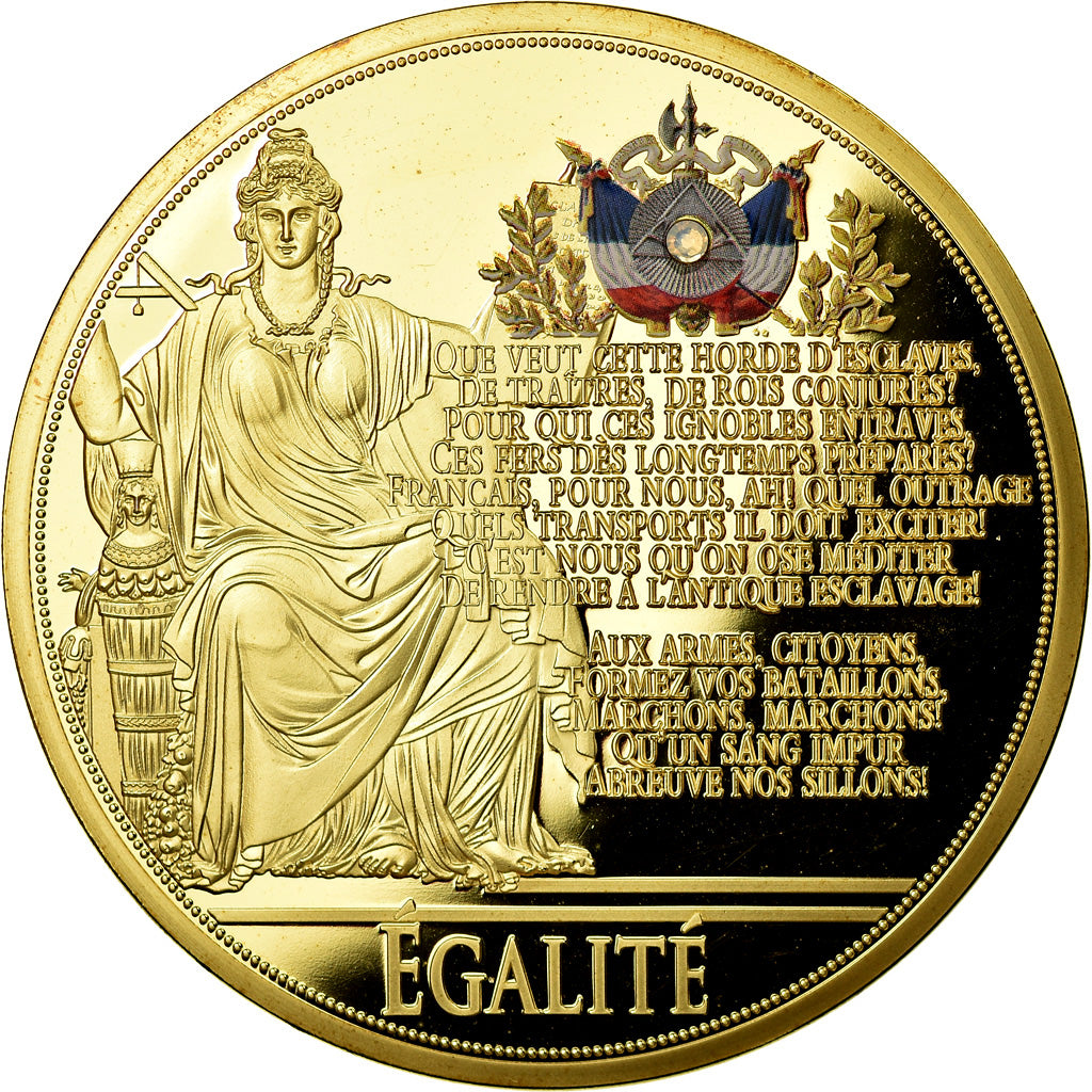 France, Medal, Marianne, Liberté Egalité Fraternité, 2015, MS(65-70), Copper