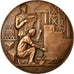 França, Medal, Bâtiments et Travaux Publics, Champagne Ardenne, 1950, Berton