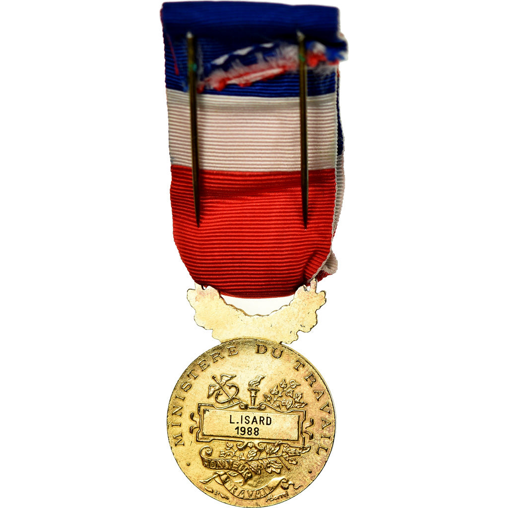 France, Médaille d'honneur du travail, Médaille, 1988, Excellent Quality