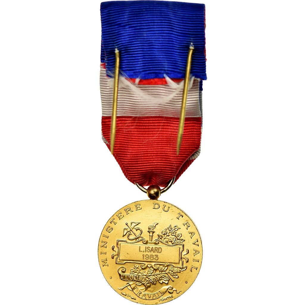 France, Médaille d'honneur du travail, Medal, 1983, Excellent Quality