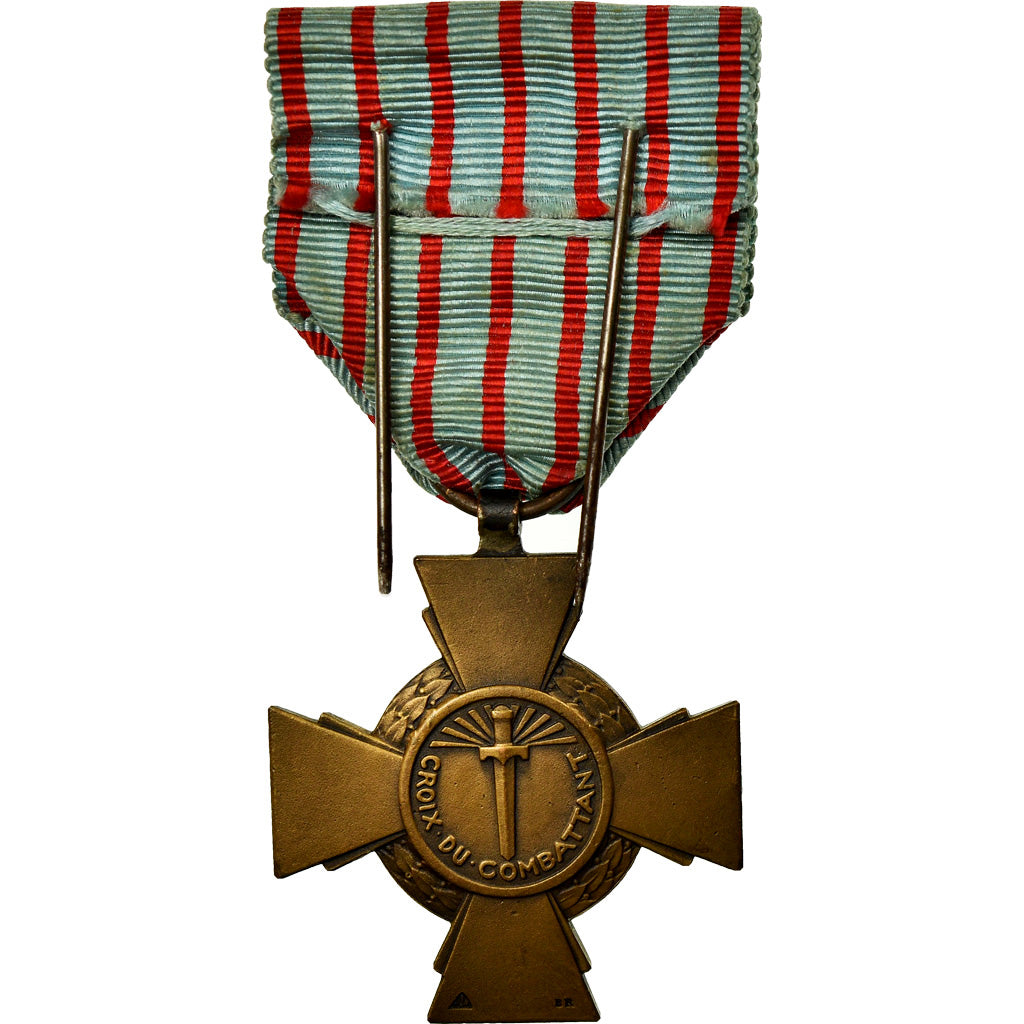 France, Croix du Combattant, Medal, 1914-1918, Excellent Quality, Bronze, 36