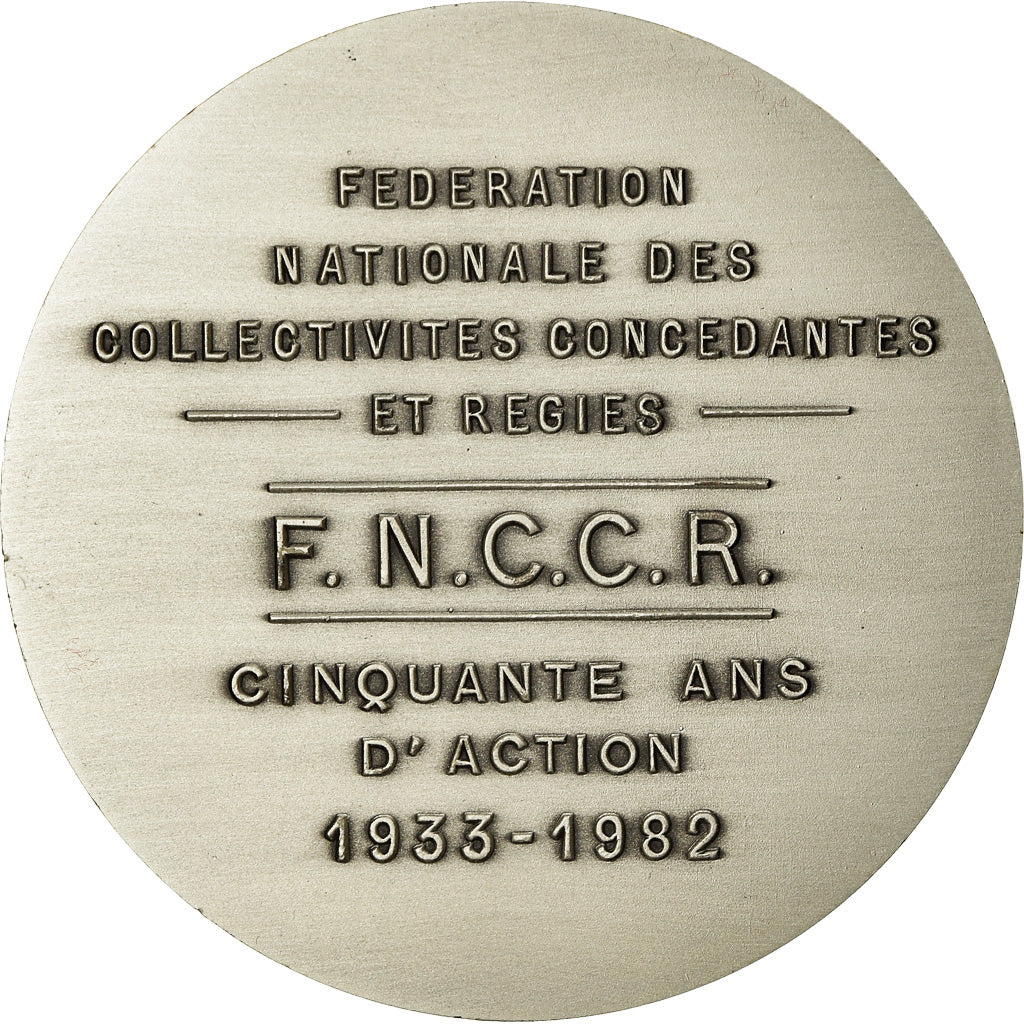 Francia, medaglia, 27ème Congrès des Services Publics, Dijon, 1982, FDC