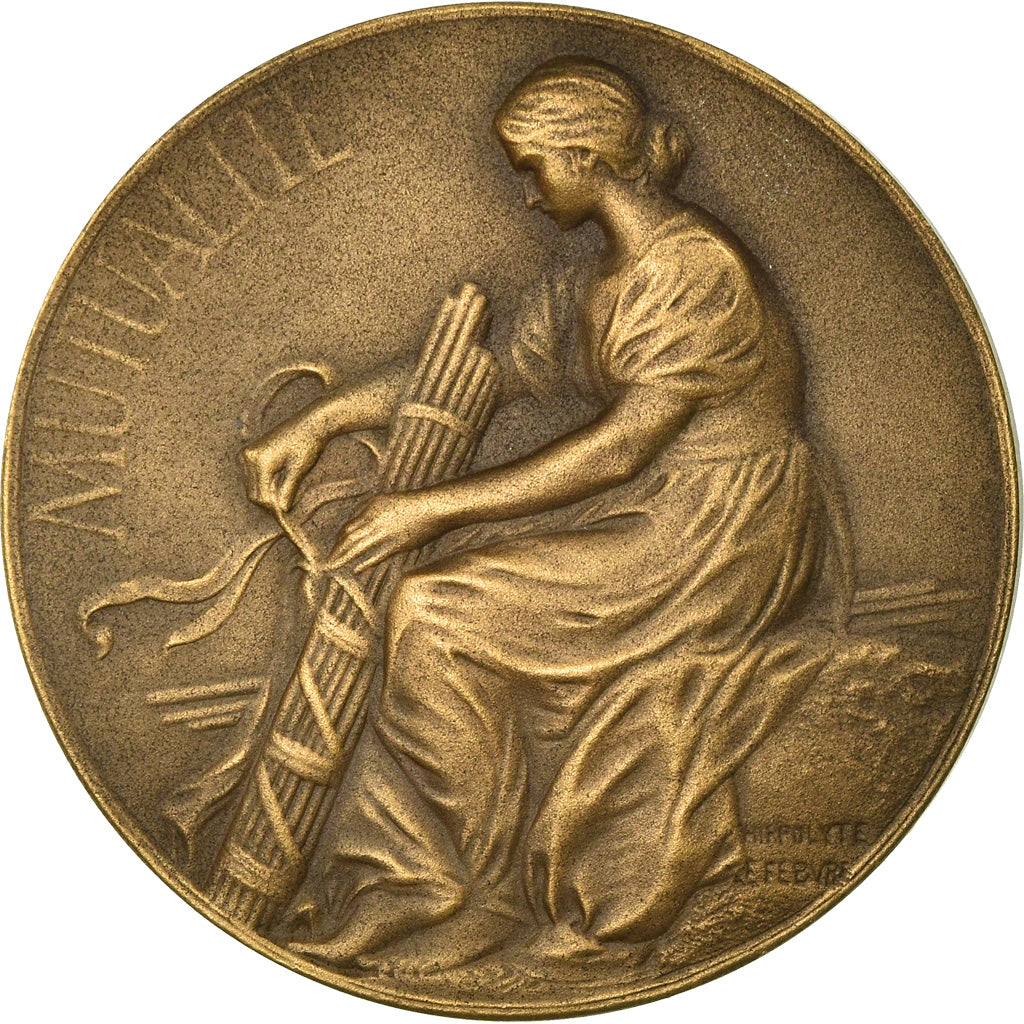 France, Medal, Sociétés Mutualistes du Cher, Lefebvre, MS(63), Bronze