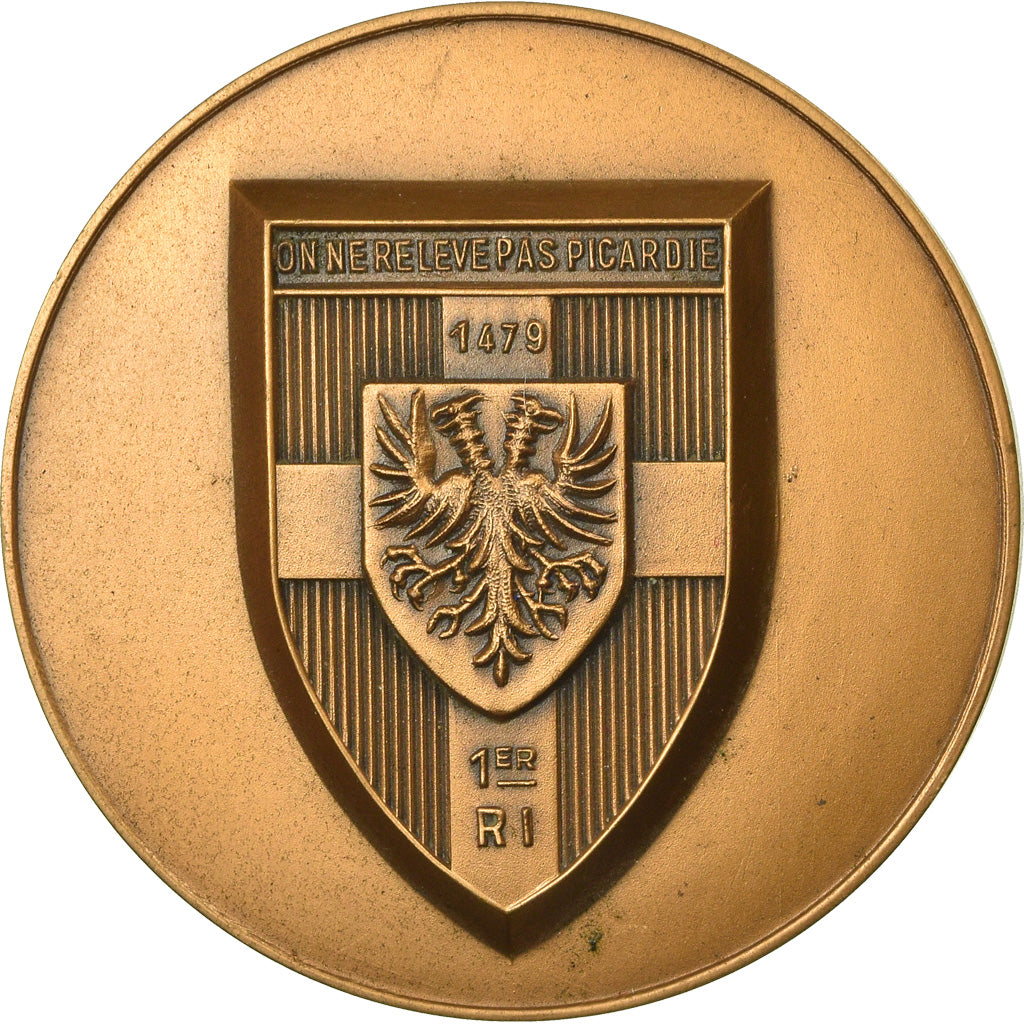 France, Médaille, 1er Régiment d'Infanterie, Picardie, SPL, Bronze