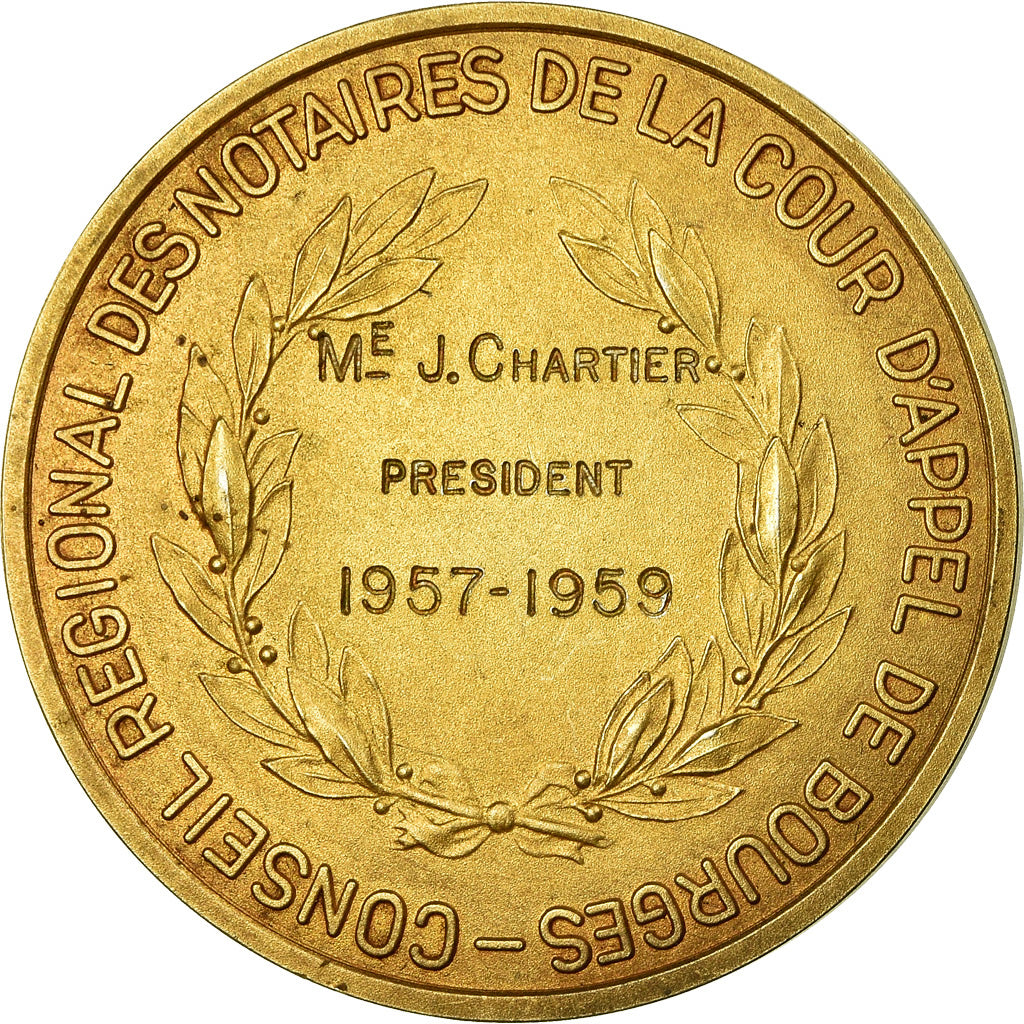France, Medal, Conseil des Notaires de la Cour d'Appel de Bourges, 1959