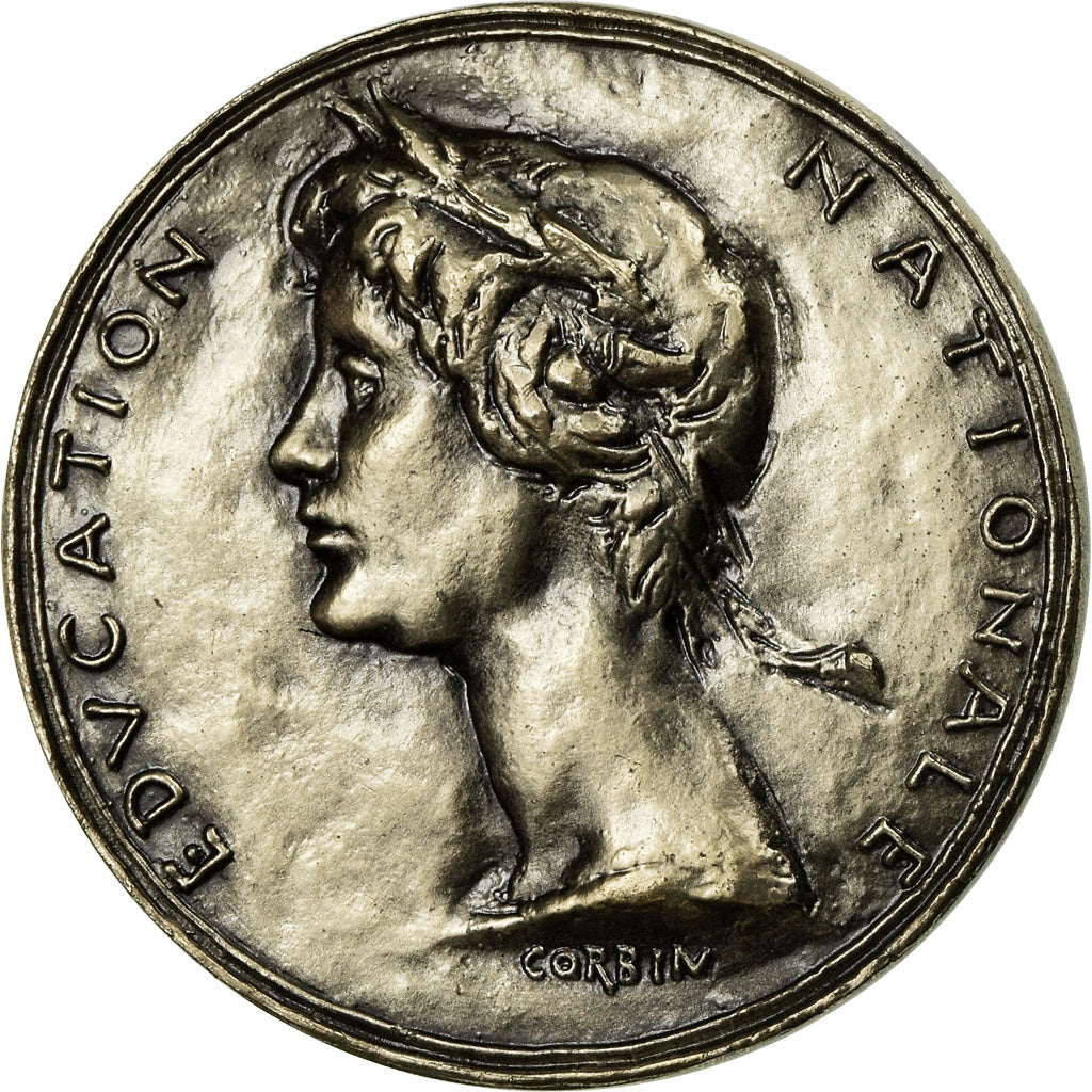 France, Medal, Education Nationale, 1963, Corbin, MS(64), Silver