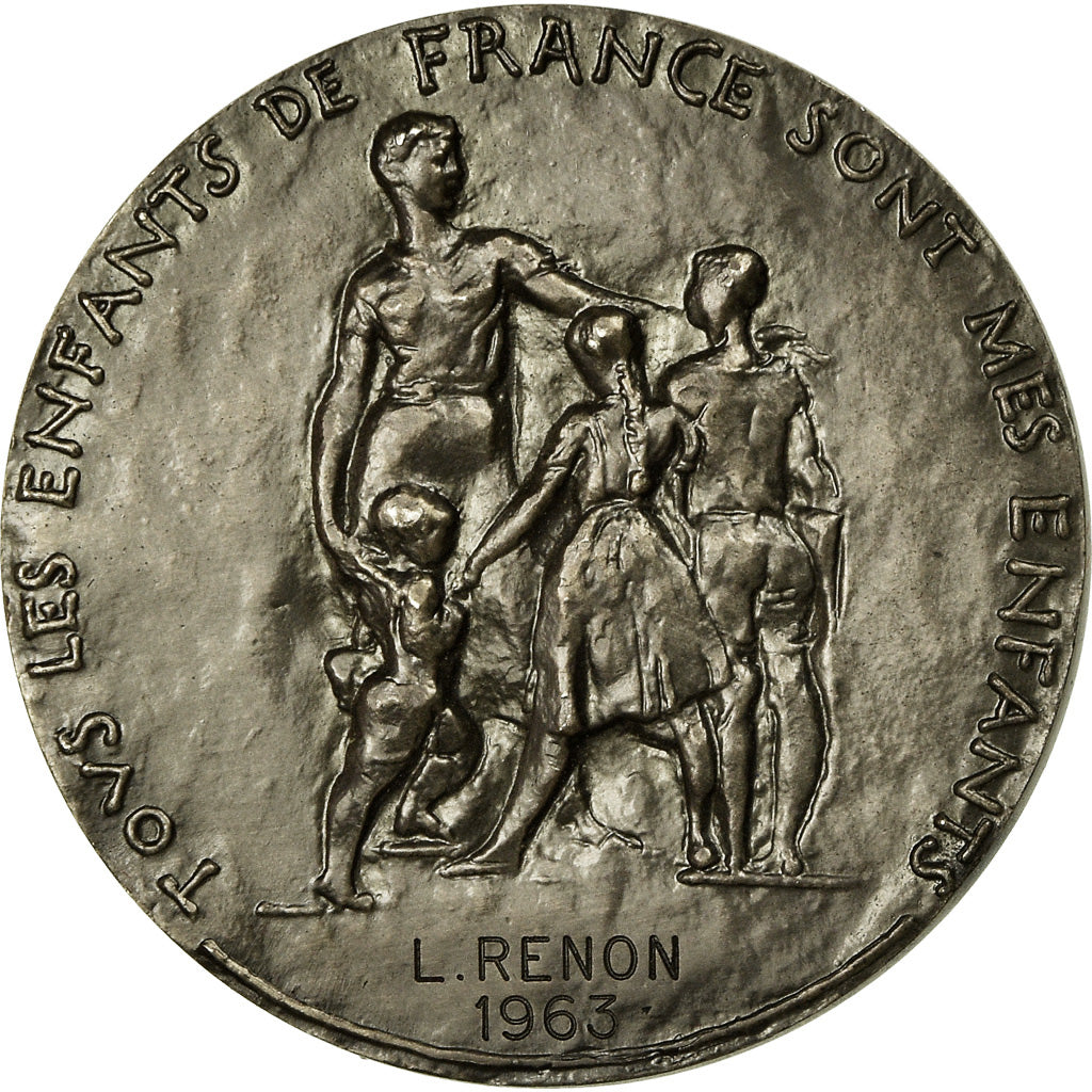 France, Medal, Education Nationale, 1963, Corbin, MS(64), Silver