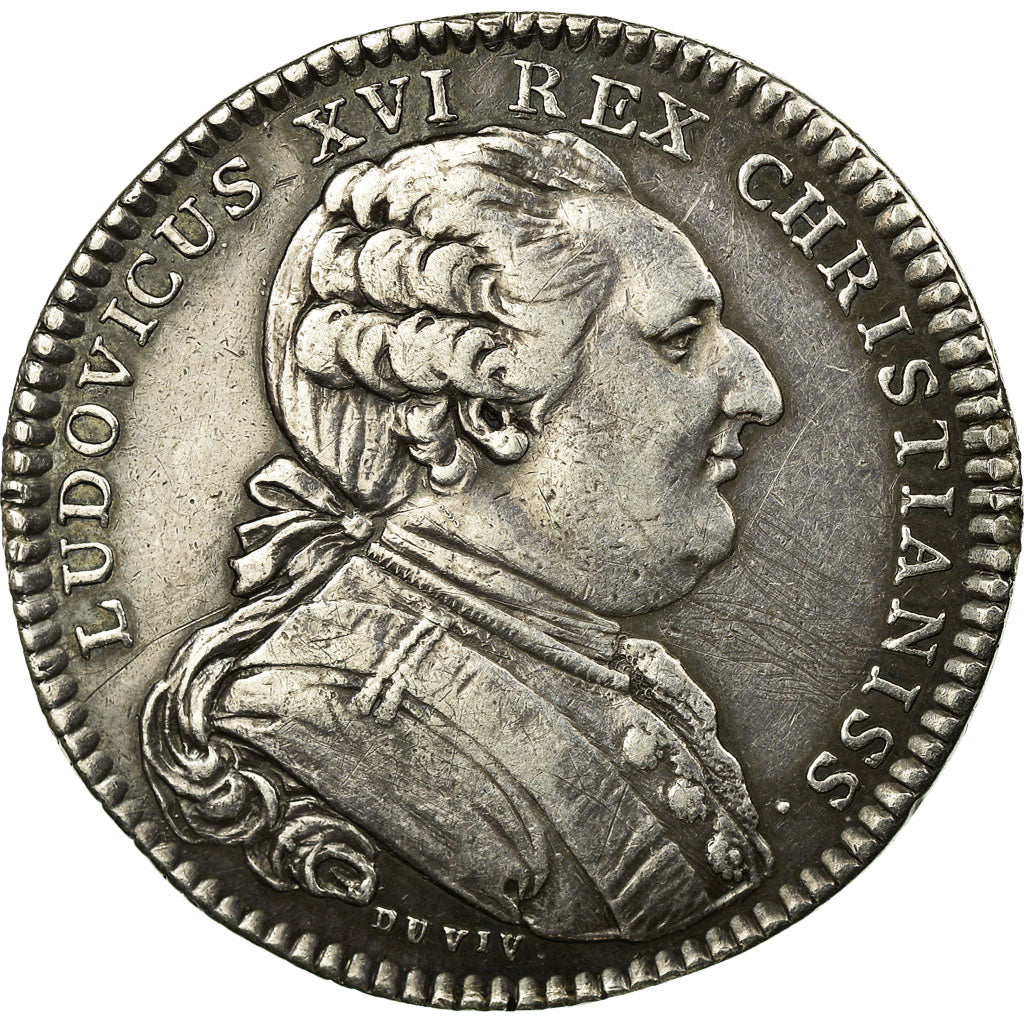 France, Token, Louis XVI, Etats de Bourgogne, 1789, AU(50-53), Silver