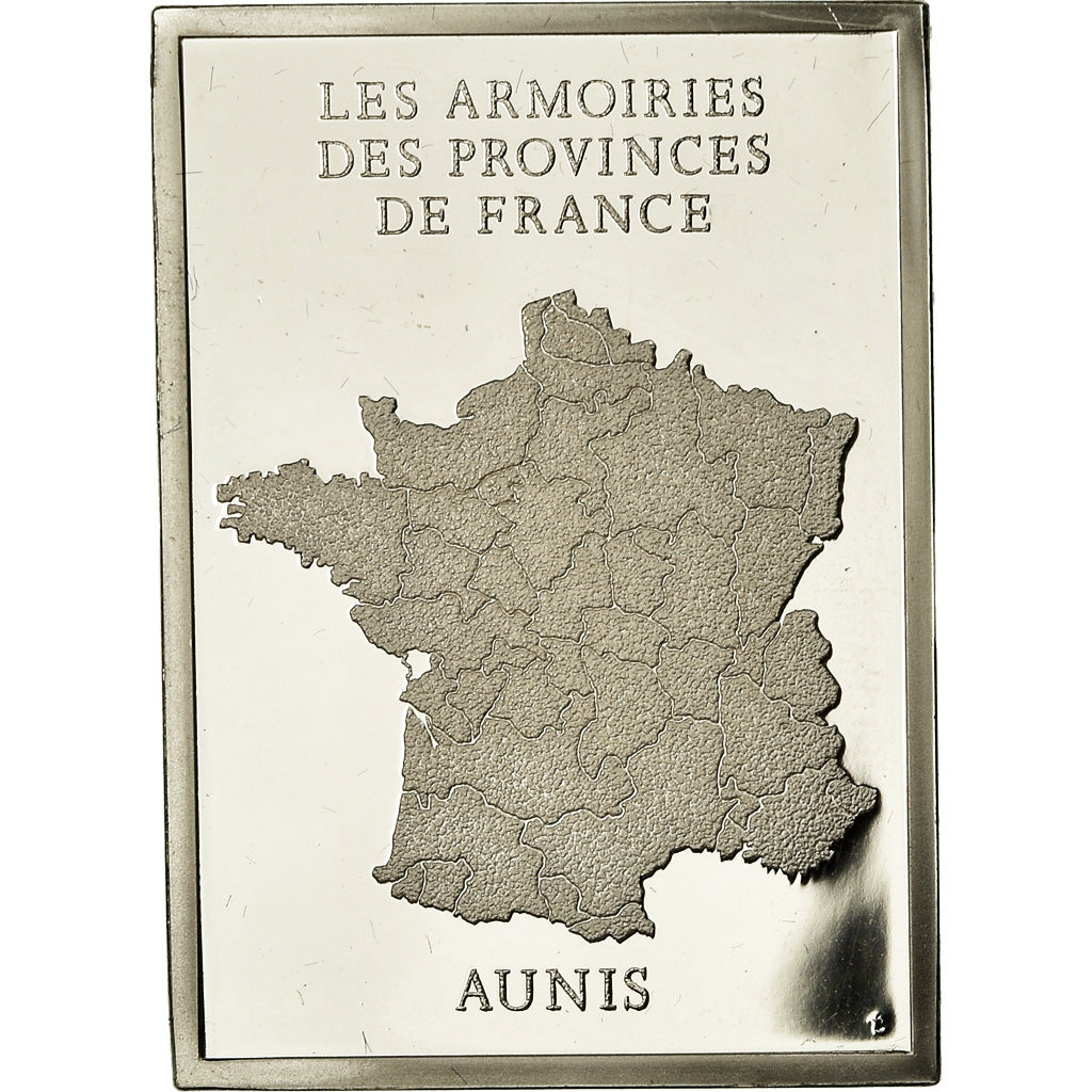 France, Medal, Les Armoiries des Provinces de France, Aunis, 1976, AU(55-58)