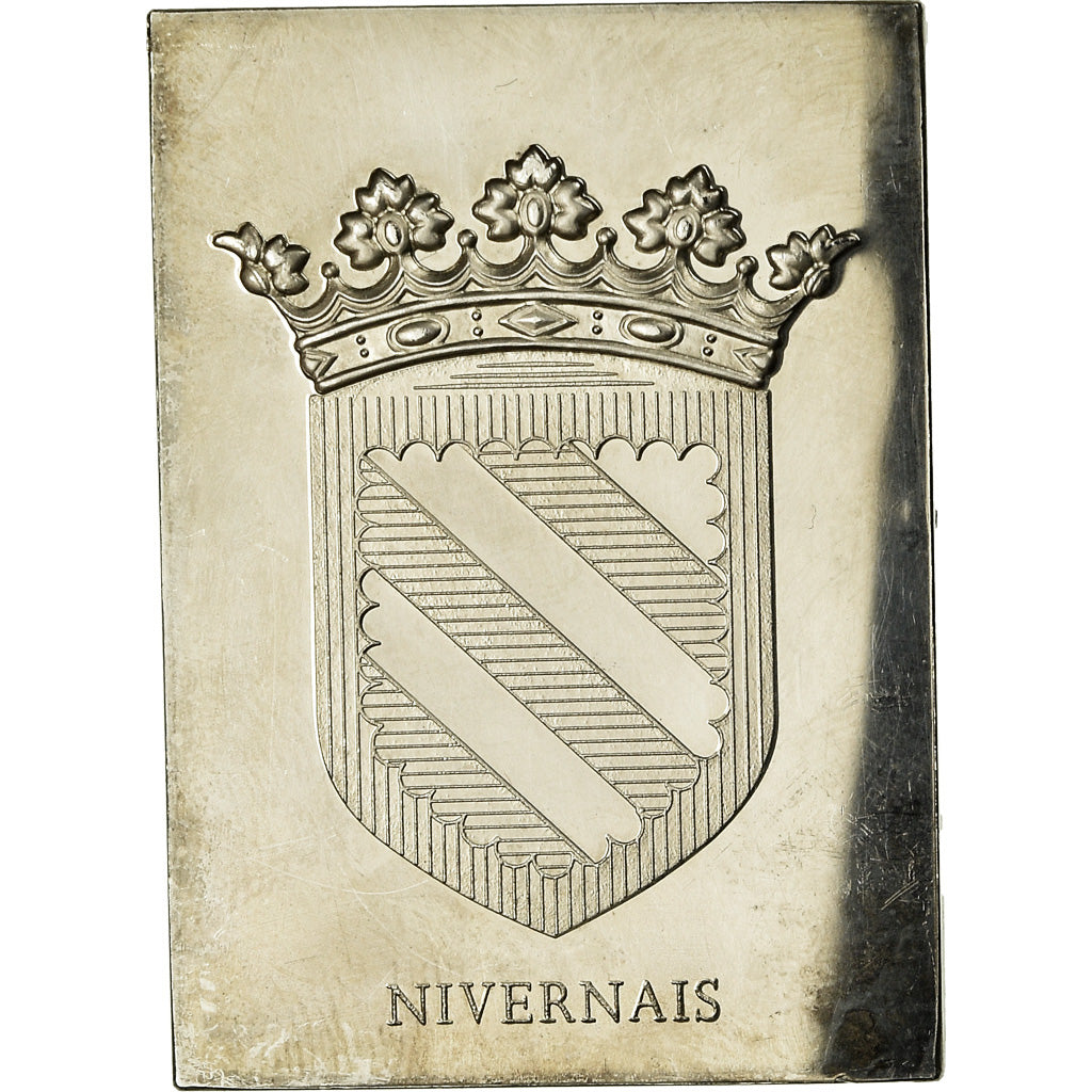 France, Médaille, Les Armoiries des Provinces de France, Nivernais, 1976, SUP