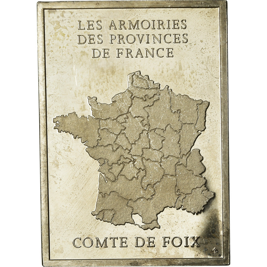 Francja, Medal, Les Armoiries des Provinces de France, Comté de Foix, 1976