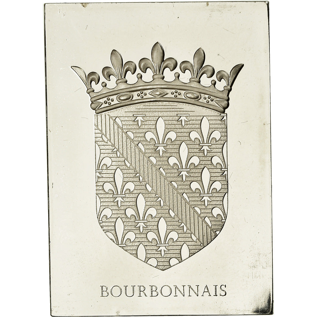 France, Médaille, Les Armoiries des Provinces de France, Bourbounais, 1976