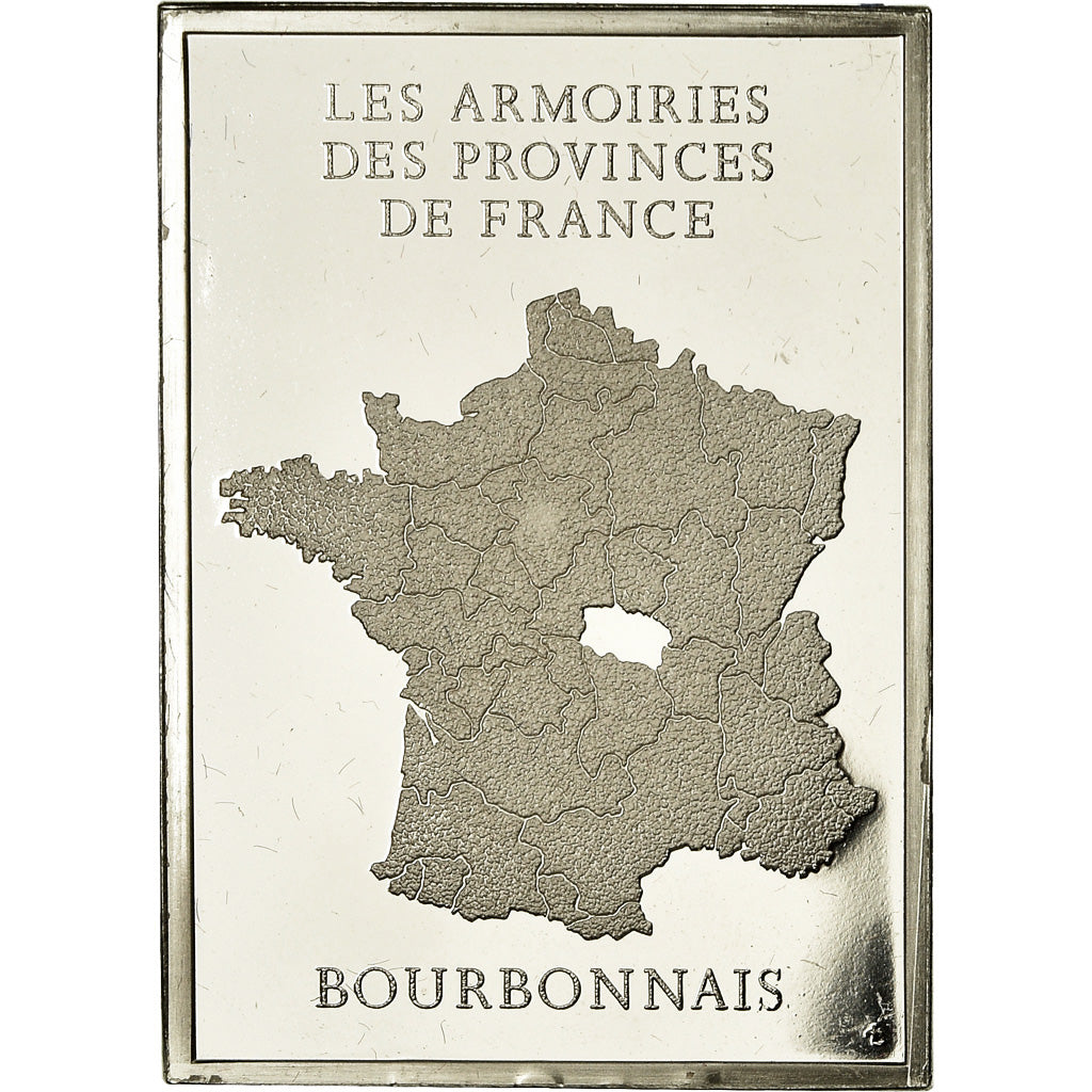 France, Médaille, Les Armoiries des Provinces de France, Bourbounais, 1976