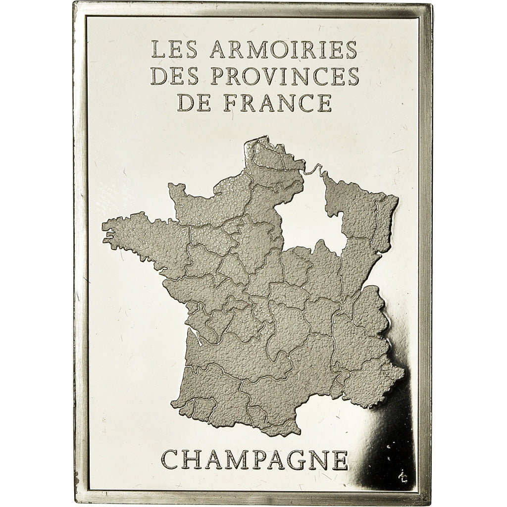 France, Medal, Les Armoiries des Provinces de France, Champagne, 1976