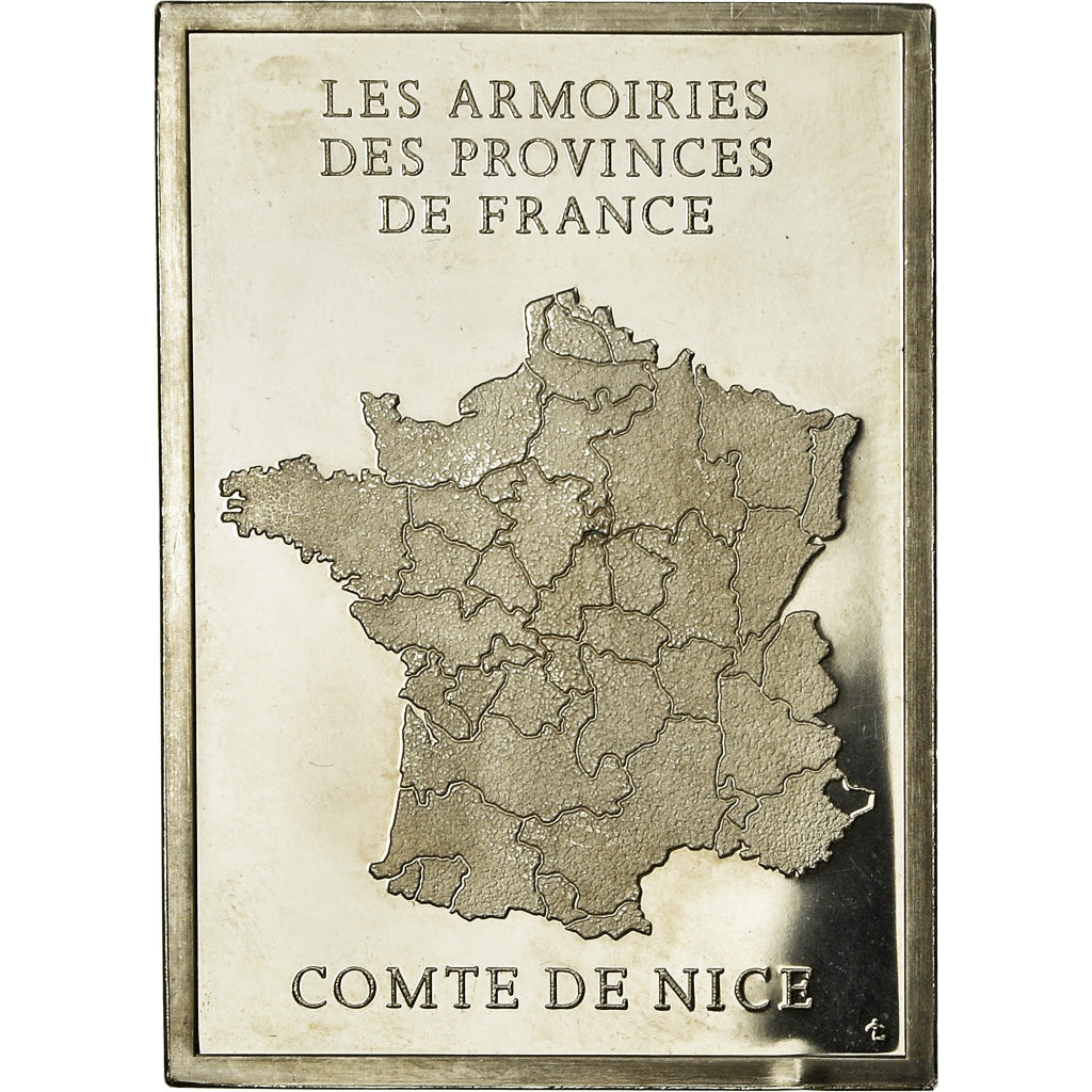 Francia, medaglia, Les Armoiries des Provinces de France, Comté de Nice, 1976
