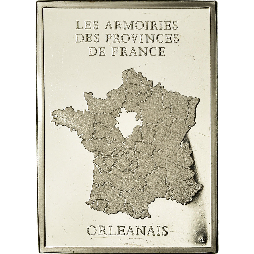 França, Medal, Les Armoiries des Provinces de France, Orléanais, 1976