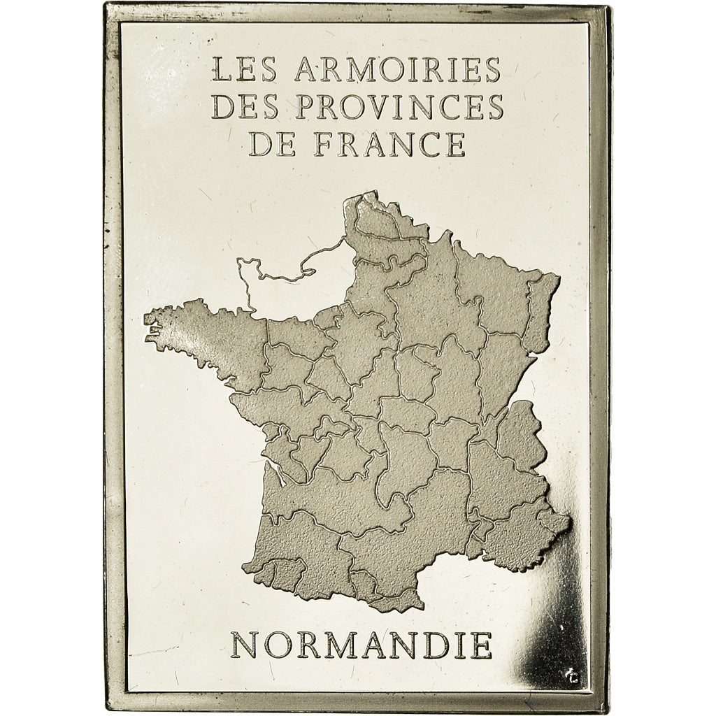 France, Médaille, Les Armoiries des Provinces de France, Normandie, 1976, SUP