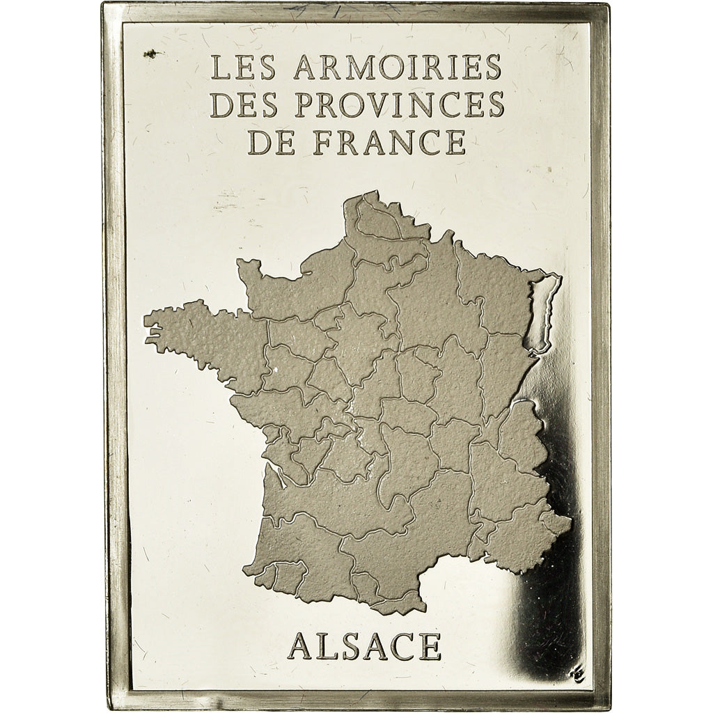 França, Medal, Les Armoiries des Provinces de France, Alsace, 1976, AU(55-58)