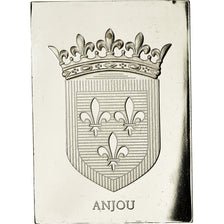 France, Médaille, Les Armoiries des Provinces de France, Anjou, 1976, SUP