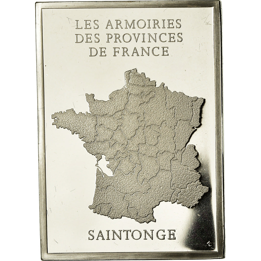 France, Medal, Les Armoiries des Provinces de France, Saintonge, 1976