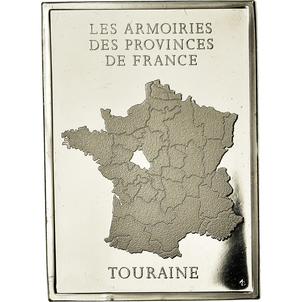 Frankrijk, Medaille, Les Armoiries des Provinces de France, Touraine, 1976, PR
