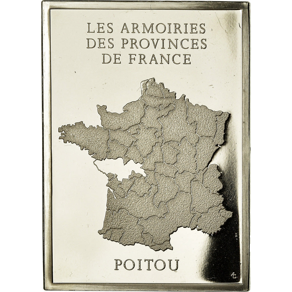 Frankreich, Medaille, Les Armoiries des Provinces de France, Poitou, 1976, VZ