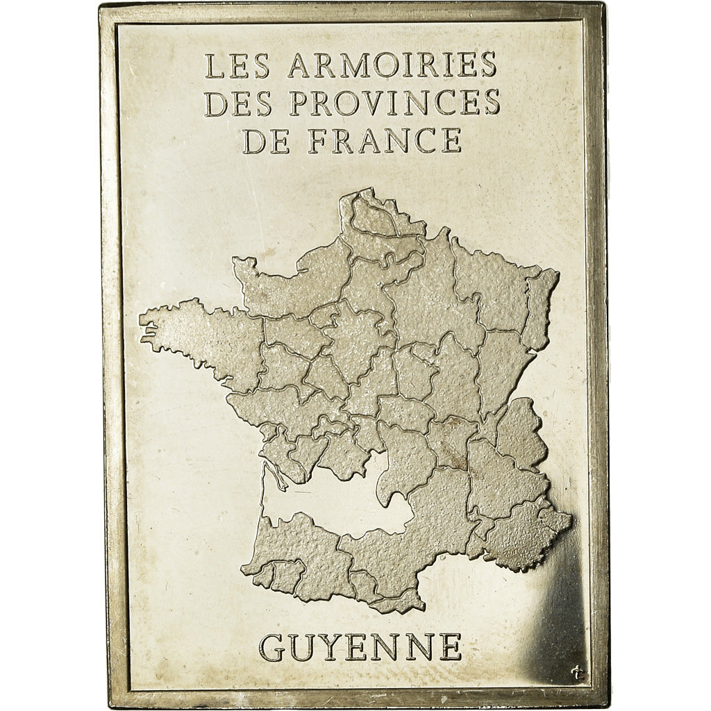 França, Medal, Les Armoiries des Provinces de France, Guyenne, 1976, AU(55-58)