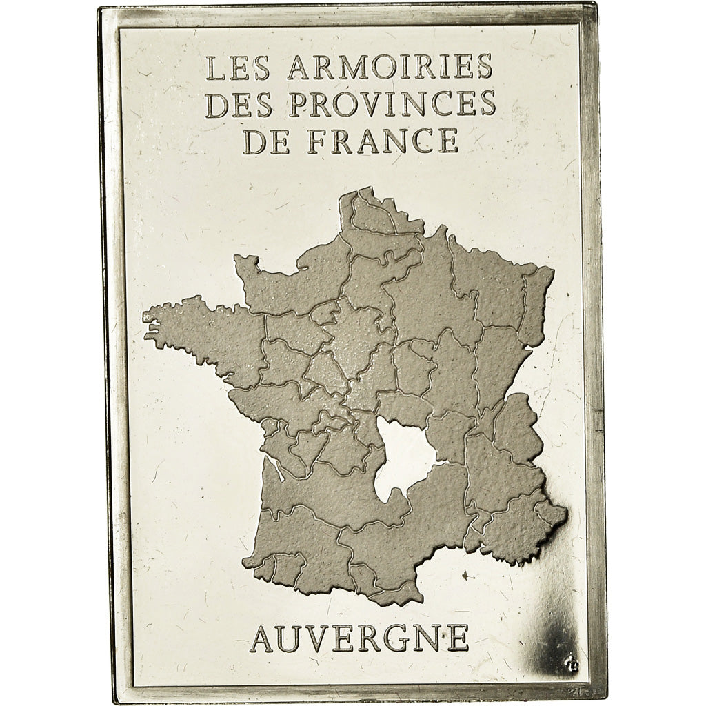 Frankrijk, Medaille, Les Armoiries des Provinces de France, Auvergne, 1976, PR