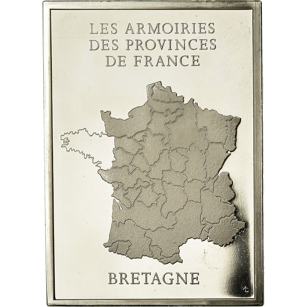 France, Medal, Les Armoiries des Provinces de France, Bretagne, 1976, AU(55-58)