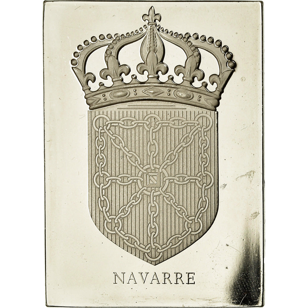 France, Médaille, Les Armoiries des Provinces de France, Navarre, 1976, SUP
