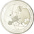 Alemania, medalla, Monnaies européennes, 1 Deutschemark, FDC, Plata