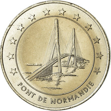 France, Médaille, 3 Euro Ville du Havre, Pont de Normandie, 1996, FDC