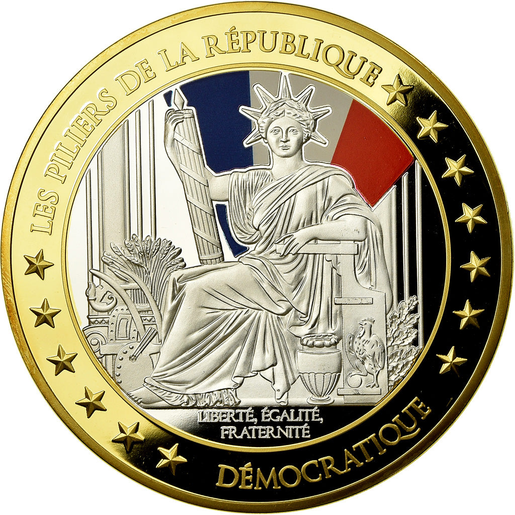 Francja, Medal, Les Piliers de la République, Démocratique, 2013, MS(65-70)