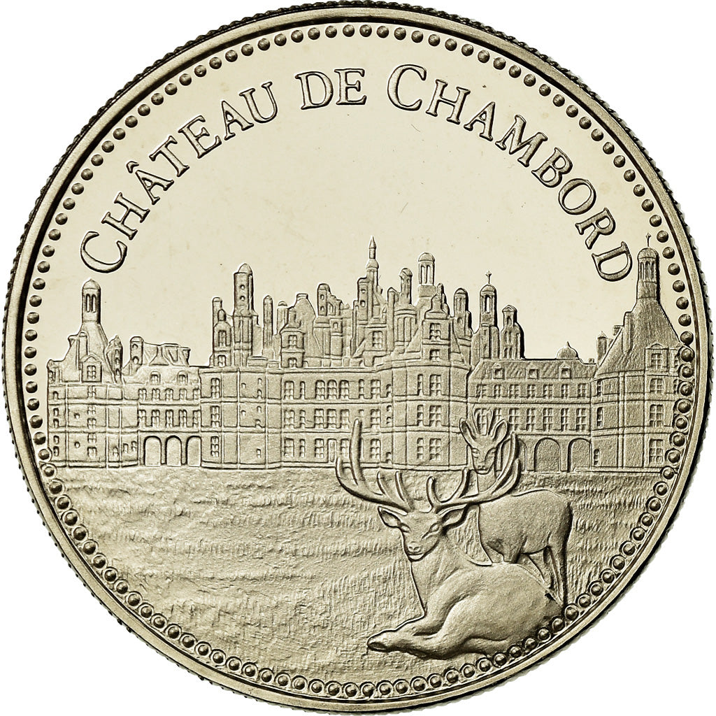 França, Medal, Château de Chambord, Artes e Cultura, MS(65-70), Cobre-níquel