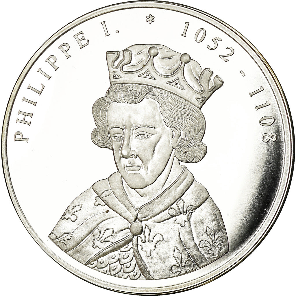 França, Medal, Les Rois de France, Philippe Ier, MS(65-70), Prata Cromada a