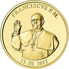 Vatican, Medal, Le Pape François, 2013, MS(65-70), Copper Gilt