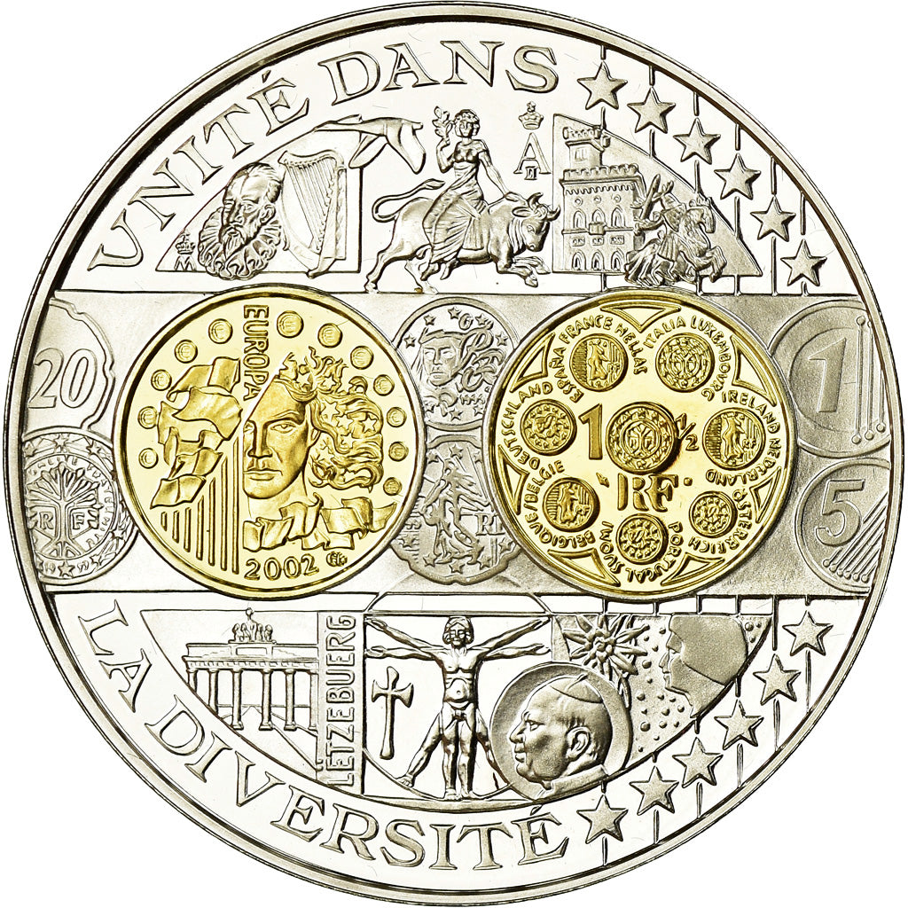 France, Medal, Histoire Monétaire, Unité dans la Diversité, MS(65-70), Silver